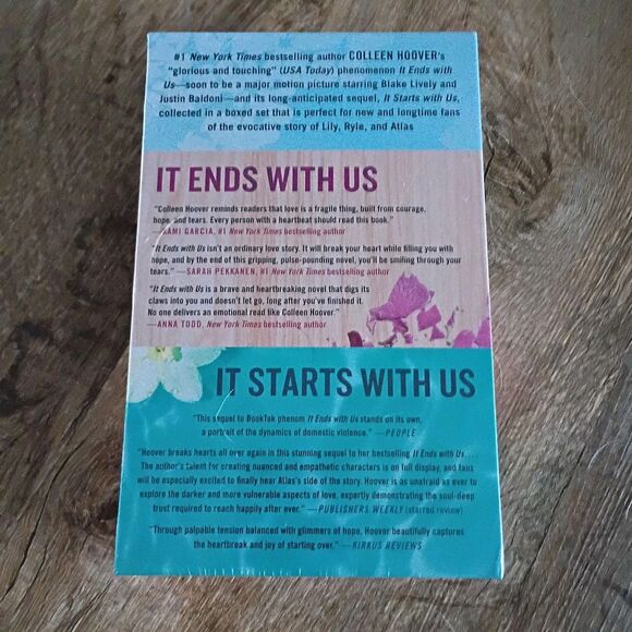 Colleen Hoover 2 book Set New Unopened It Ends with Us & It Starts with Us - Picture 6 of 7
